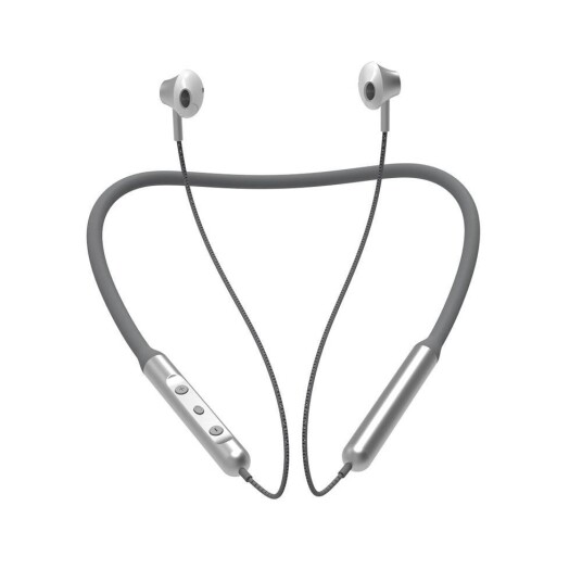 Devia Bluetooth Silicone Neckband In-Ear Hodetelefoner Grå / Sølv Devia Bluetooth Silicone Neckband In-Ear Hodetelefoner Grå / Sølv