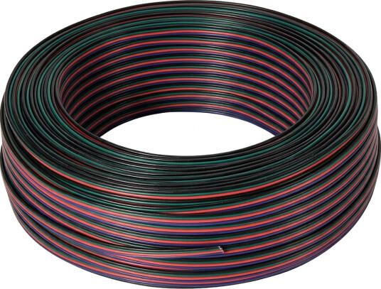 100m RGB kabel 4x0,35mm² 12V 24V til LED strip