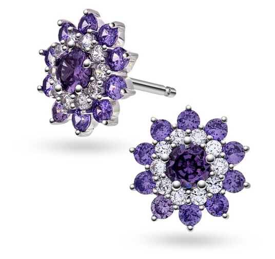 Pan Jewelry Øredobber i 925 sølv med zirkonia