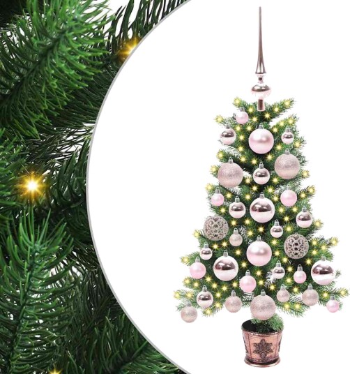 Juletre med 150 LED med stativ grønn 65 cm PE