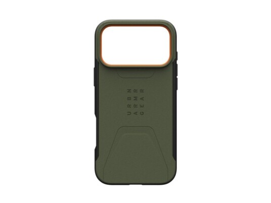 Urban Armor Gear Mobildeksel Civilian Magsafe til iPhone 17 Pro Max Oliven/Oransje