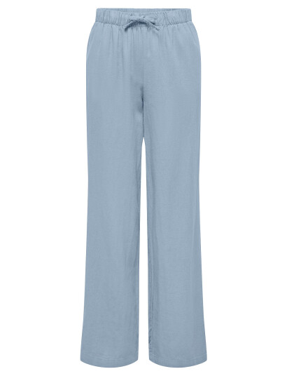 ONLY Carmakoma Carcaro Mw Linen Bl Pull-Up Pant Tlr - Blue - 54 x 32