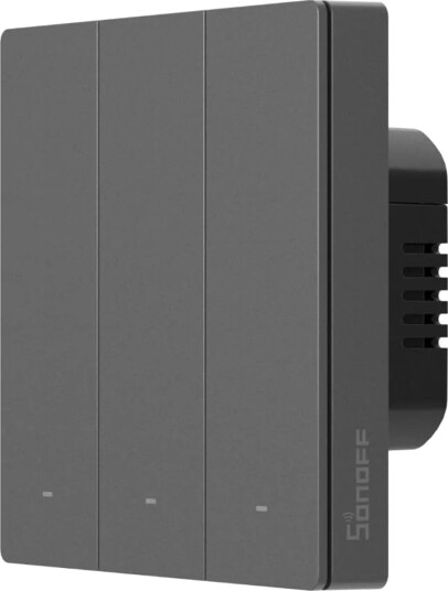 Sonoff Smart Veggbryter M5 3-kanals, WiFi, Matter-Kompatibel Grå