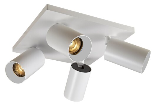 Nordesign OZ K4 taklampe med 4 spotter - hvit