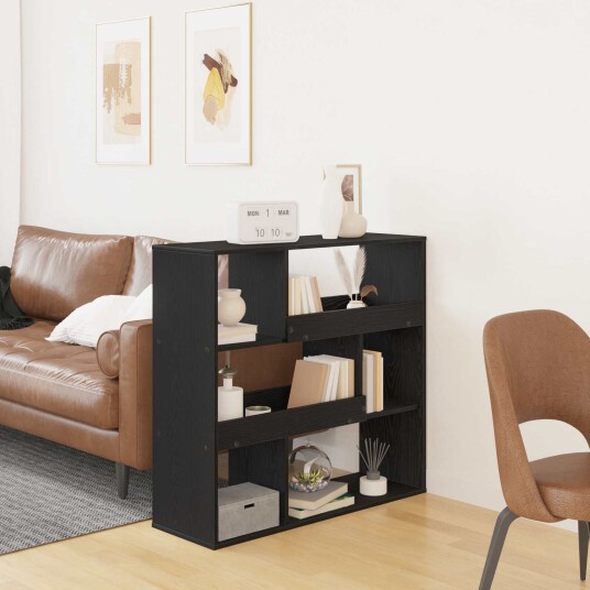 vidaXL Bokhylle Svart Eik 100 x 33 x 94,5 cm Konstruert tre