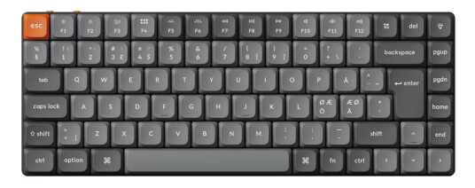 Keychron K3 MAX Mekanisk Trådløst Gaming Tastatur med Gateron Low Profile Brown, RGB Belysning