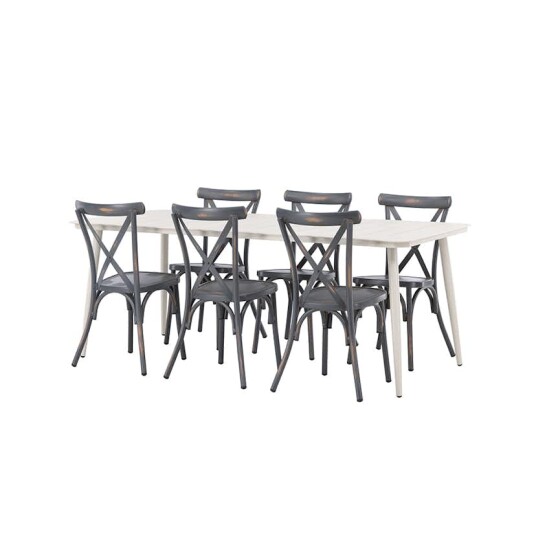 Spisegruppe Venture Home Lina Bord med 6 Tablas Stoler Spisegruppe Venture Home Lina Bord med 6 Tablas Stoler