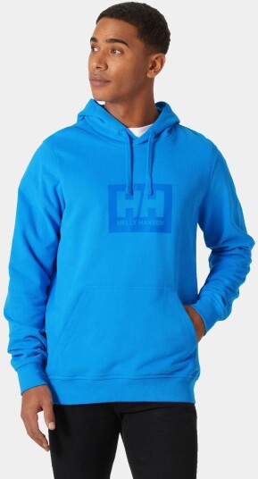 Helly Hansen Herre HH Box Klassisk Bomull Hettegenser Blå S