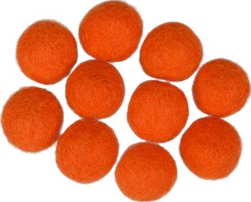 Creafelting Filtkuler 20 mm oransje R7 10 stk.