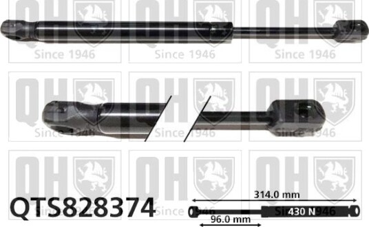 Gassfjær, motorpanser QUINTON HAZELL QTS828374