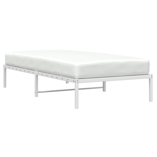  Sengeramme i metall hvit 107x203 cm