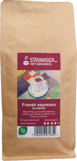 Stavanger Kaffebrenneri espresso fransk brent 250 g