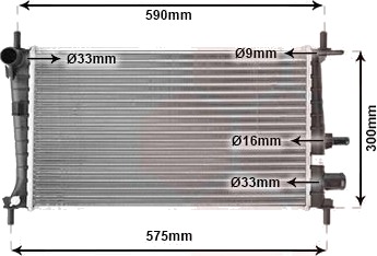 VAN WEZEL 18002217 Radiator motorkjøling