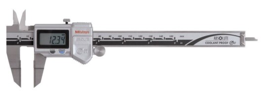 Mitutoyo Absolute Digimatic Skjutmått 573-734-20 0-6in, 0,0005in Tunna Hårdmetallbel. Skänklar, Ip67, Friktionsrulle, Datautgång