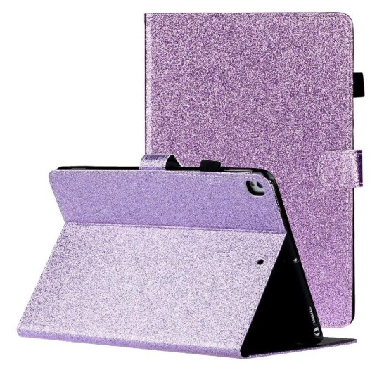 INCOVER iPad 10.2" (2021 / 2020 / 2019) Glitter Deksel m. Stativfunksjoner & Kortholder - Glitter Purple