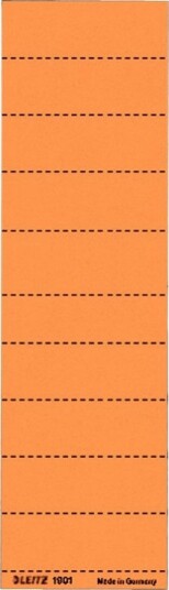 Leitz   Hevearmetikett   Med Fliker   Oransje