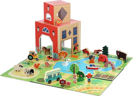 Vilac Fold-Out Playset Countryside MULTI One Size Vilac Fold-Out Playset Countryside MULTI One Size