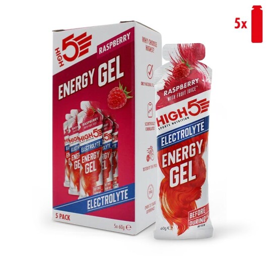 High5 Energygel Electrolyte Bringebær 5.Stk