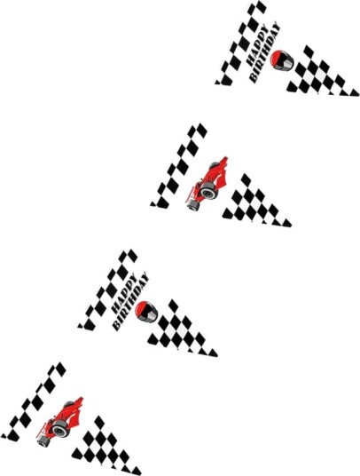 Flaggbanner 6 Meter Racingbil