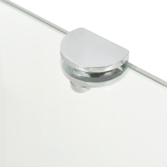 vidaXL Hj?rnehyller 2 stk med kromst?tter klart glass 35x35 cm vidaXL Hj?rnehyller 2 stk med kromst?tter klart glass 35x35 cm