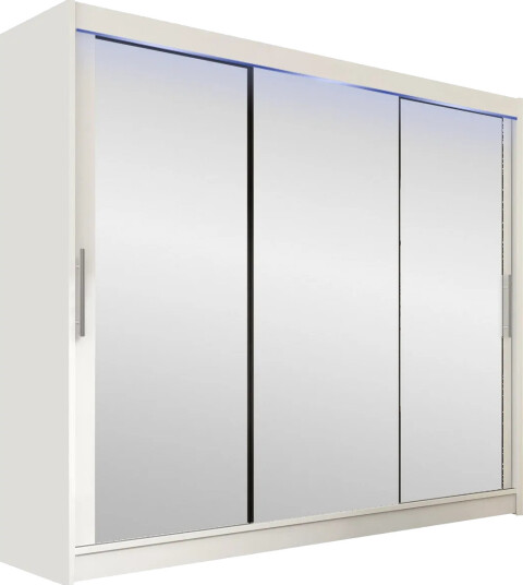 Sia Garderobe med Speil 250x215 cm - Hvit