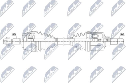 NTY NPW-CT-158 Drivaksel