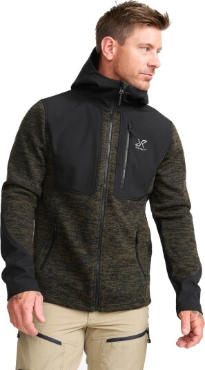 Revolutionrace Herre Overdeler Fleece & midlayers Wander Pro Wool Hoodie Herre Charcoal Black XS