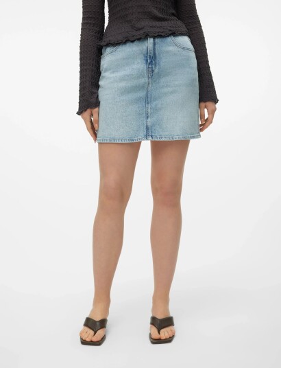 Vero Moda Vmtessa Hr Short Dnm Skirt Mix Ga Noos Blue XL Vero Moda Vmtessa Hr Short Dnm Skirt Mix Ga Noos Blue XL