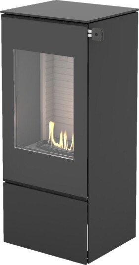 Nexo 100 svart frittstående biopeis med glassdør Nexo 100 svart frittstående biopeis med glassdør