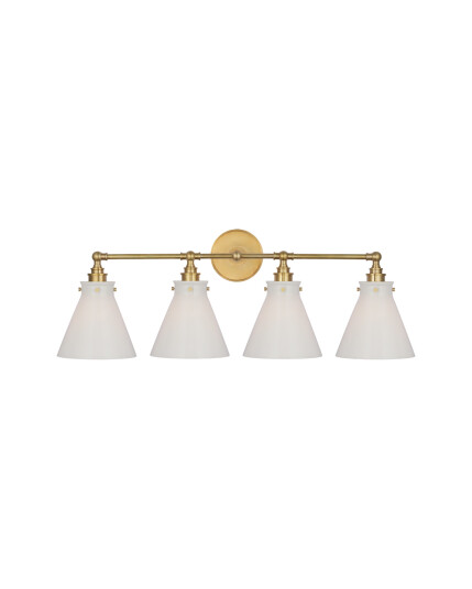 Visual Comfort Parkington 32" Four Light Bath Bar Antique Brass
