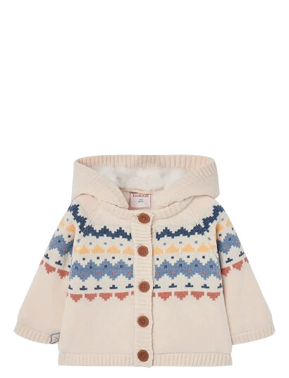 Boboli Knitwear Jacket For Baby - Cream - 86 Boboli Knitwear Jacket For Baby - Cream - 86