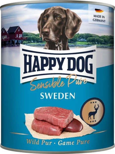 Happy Dog Sensible Pure 12 x 800 g Sverige Vilt Pur Happy Dog Sensible Pure 12 x 800 g Sverige Vilt Pur