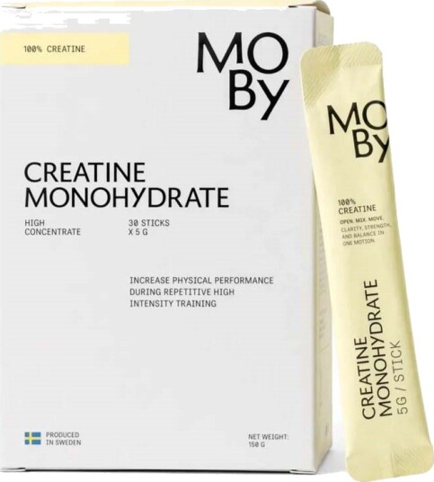 MOBY Kreatin Monohydrat Stickpacks 30 stk