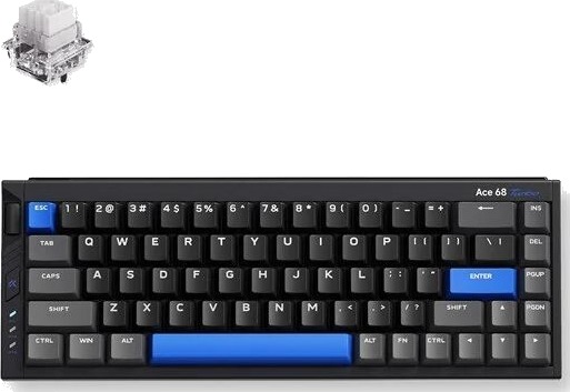 MCHOSE Ace 68 Turbo Cyber Black Uten numpad Engelsk USA Svart MCHOSE Ace 68 Turbo Cyber Black Uten numpad Engelsk USA Svart