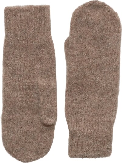 Rosemunde Rwfurry Alpaca Mittens BROWN GREY MEL 0