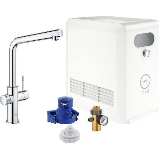 GROHE BLUE PROFESSIONAL KJØKKENARMATUR L-TUT STARTSETT KROM GROHE BLUE PROFESSIONAL KJØKKENARMATUR L-TUT STARTSETT KROM
