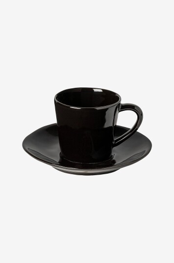 COSTA NOVA - Kopp med underkop Nova Black - Svart