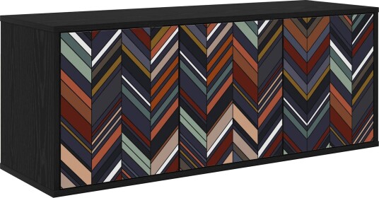 vidaXL Vegghengt TV skap OMMEN 102 x 33 x 40 cm Svart eik