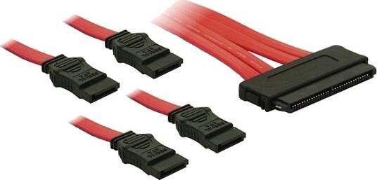 Delock Sata/Sas Kabel 4 SporSata Hunn Til 32 Pin 4I Multilane Hunn 50 Cm