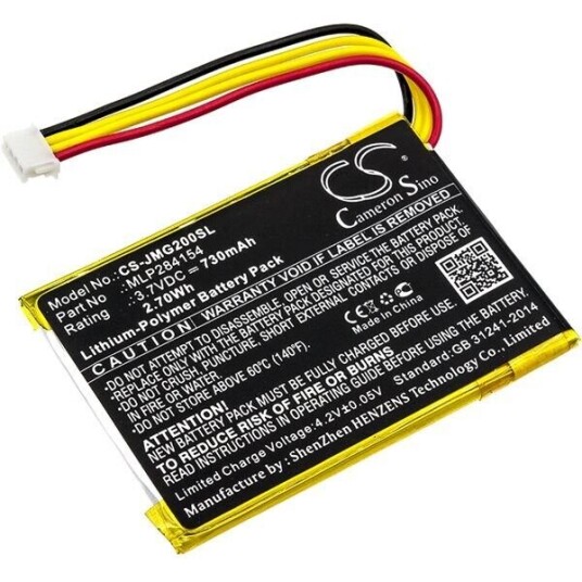 JBL Go 2H batteri (730 mAh 3.7 V, Sort) JBL Go 2H batteri (730 mAh 3.7 V, Sort)