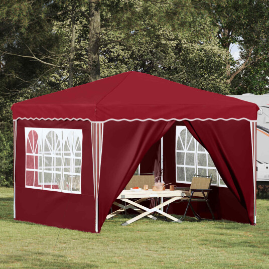  Pop up Festtelt Burgunder 288 x 288 x 245 cm Oxford Stoff