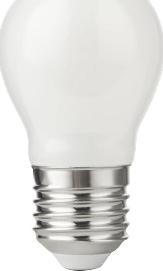 Spl E27 4,7W dimbar LED kronepære   G45 opalt glass 2700K filament   Dimbar : Dimbar Kulør : Varm
