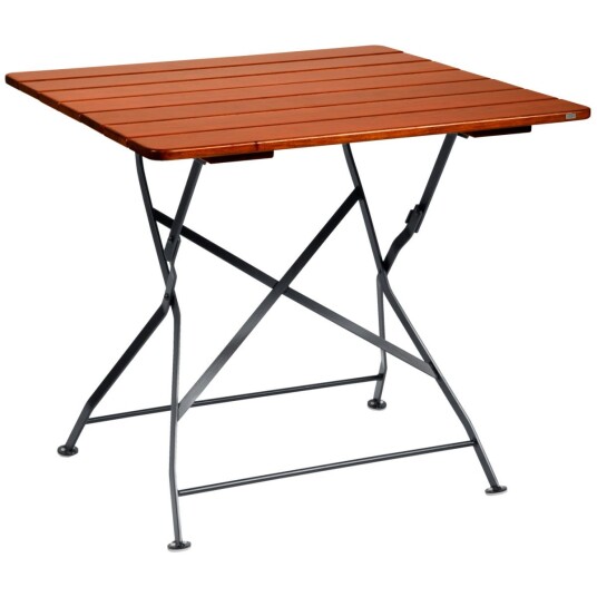 VEGA Bord Bavaria kvadratisk; 80x80x74 cm LxBxH; Bordplate Kastanje Ramme Svart; Kvadratisk VEGA Bord Bavaria kvadratisk; 80x80x74 cm LxBxH; Bordplate Kastanje Ramme Svart; Kvadratisk