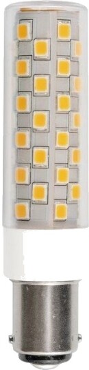Spl 8cm / 6W dimbar BA15d LED rørpære   840lm 3000K klart glass AC/DC   Dimbar : Dimbar Kulør : Varm