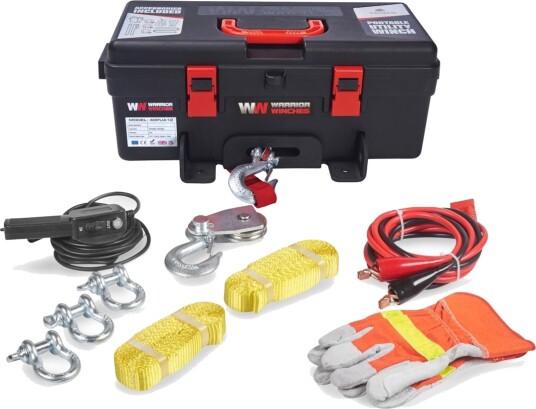 Warrior Winches 40PUA12 Trojan Vinsj 4000lb Portabel 12V Syntetisk Tau Warrior Winches 40PUA12 Trojan Vinsj 4000lb Portabel 12V Syntetisk Tau