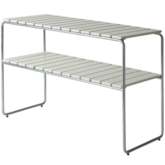 Grythyttan Stålmöbler Avlastningsbord L105 Hvidlakkert eik/galvanisert 105 x 45 cm Hvit
