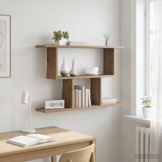vidaXL Vegghylle Artisan eik 80 x 15 x 50,5 cm Konstruert tre