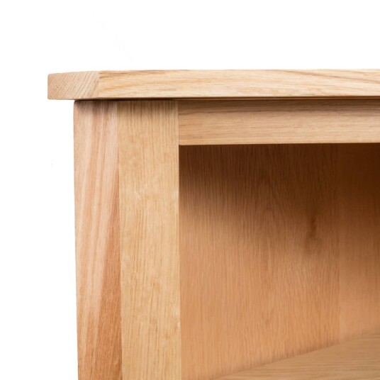 vidaXL Hjørnehylle 59x36x100 cm heltre eik