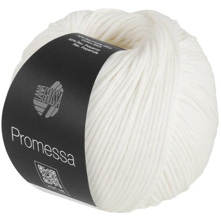 Lana Grossa Promessa Garn 13 Hvit