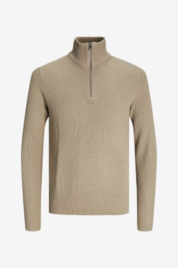 Jack & Jones Genser jjePerfect Knit Half Zip SN Grå